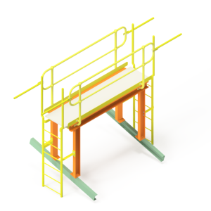 Ladder with Cross Over Platform